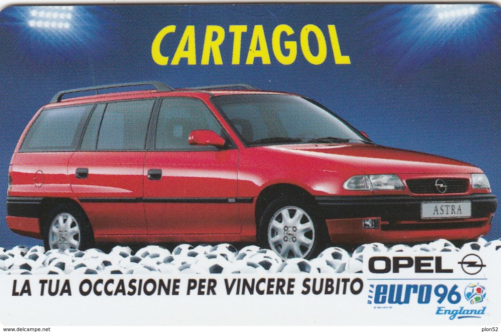 11133-CARD CARTAGOL - OPEL ASTRA - EURO 96 - Automobili