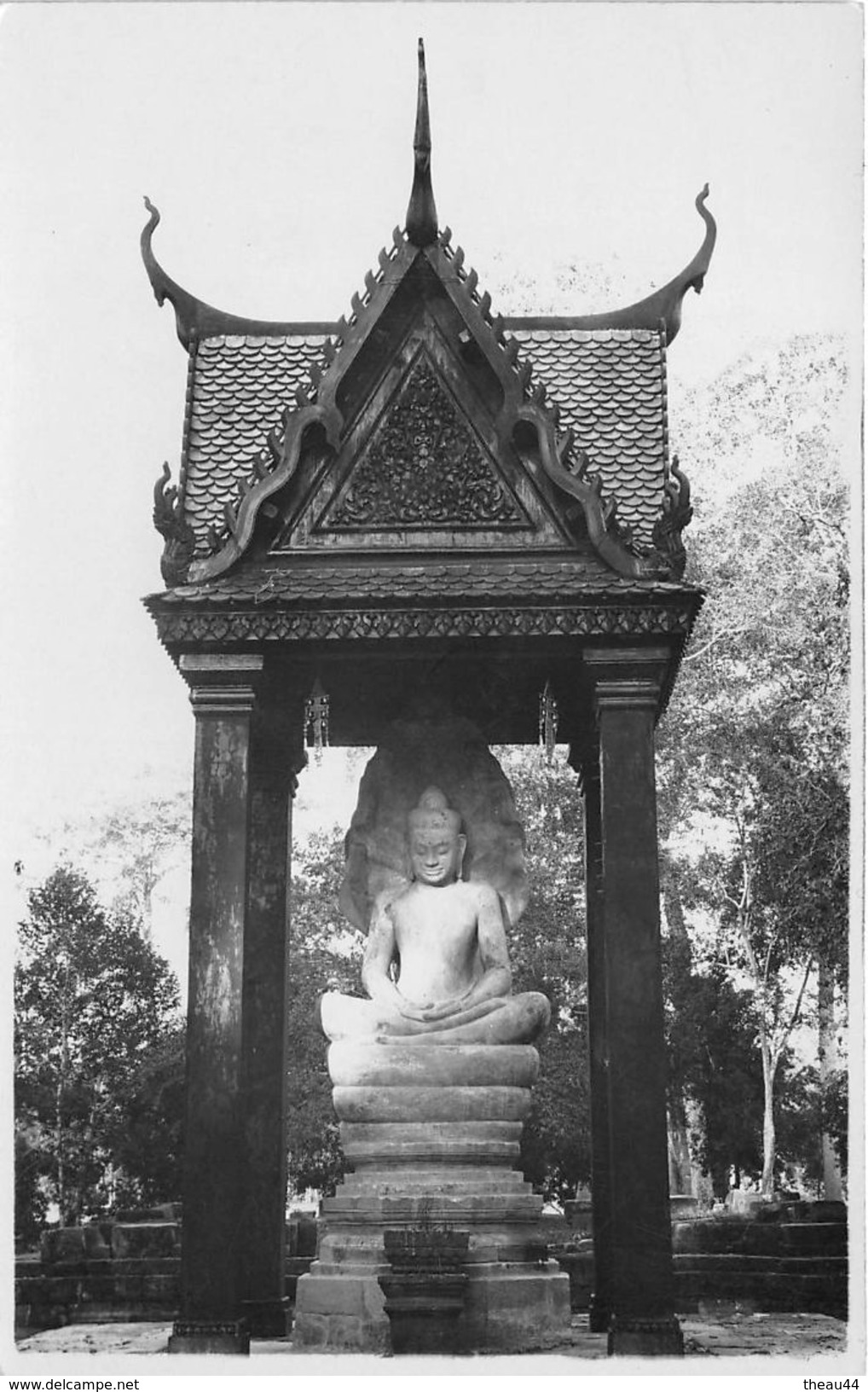 ¤¤  -  Carte-Photo Non Située   -  CAMBODGE  ??  -  Palais, Boudda, Statue  -  ¤¤ - Cambodge