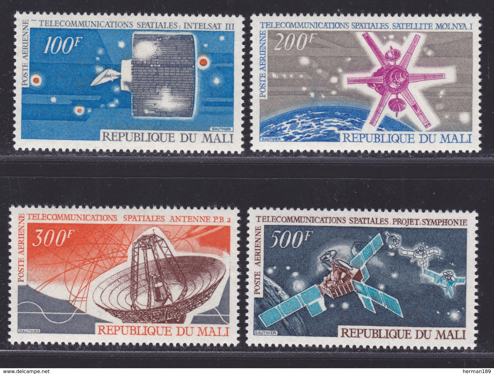 MALI AERIENS N°   93 à 96 ** MNH Neufs Sans Charnière, TB (D1254) Cosmos, Télécommunications Spaciales - Mali (1959-...)