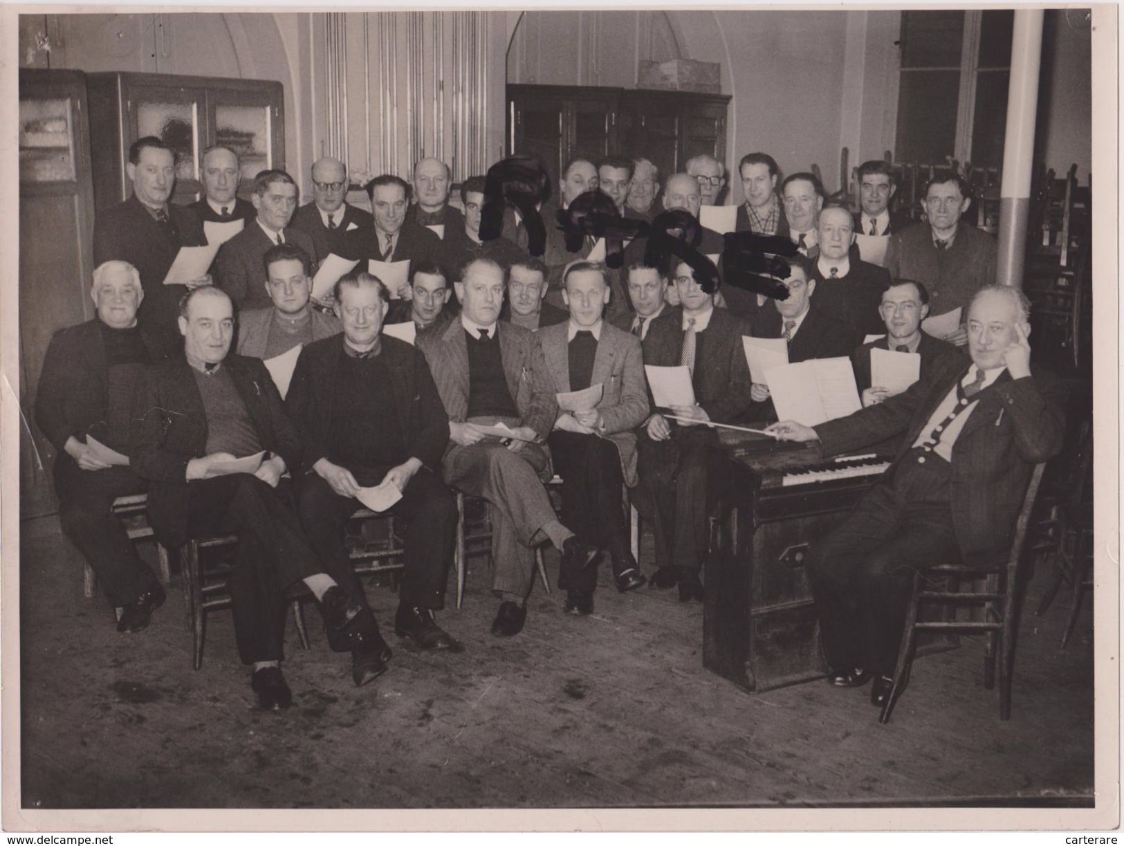 PHOTO ANCIENNE,SAINT ETIENNE,42,LA LOIRE,CHORALE GROUPE DORMANT,REPETITION DU JEUDI 5 AVRIL 1951,L'AMANT DISCRET,BUISSON - Places