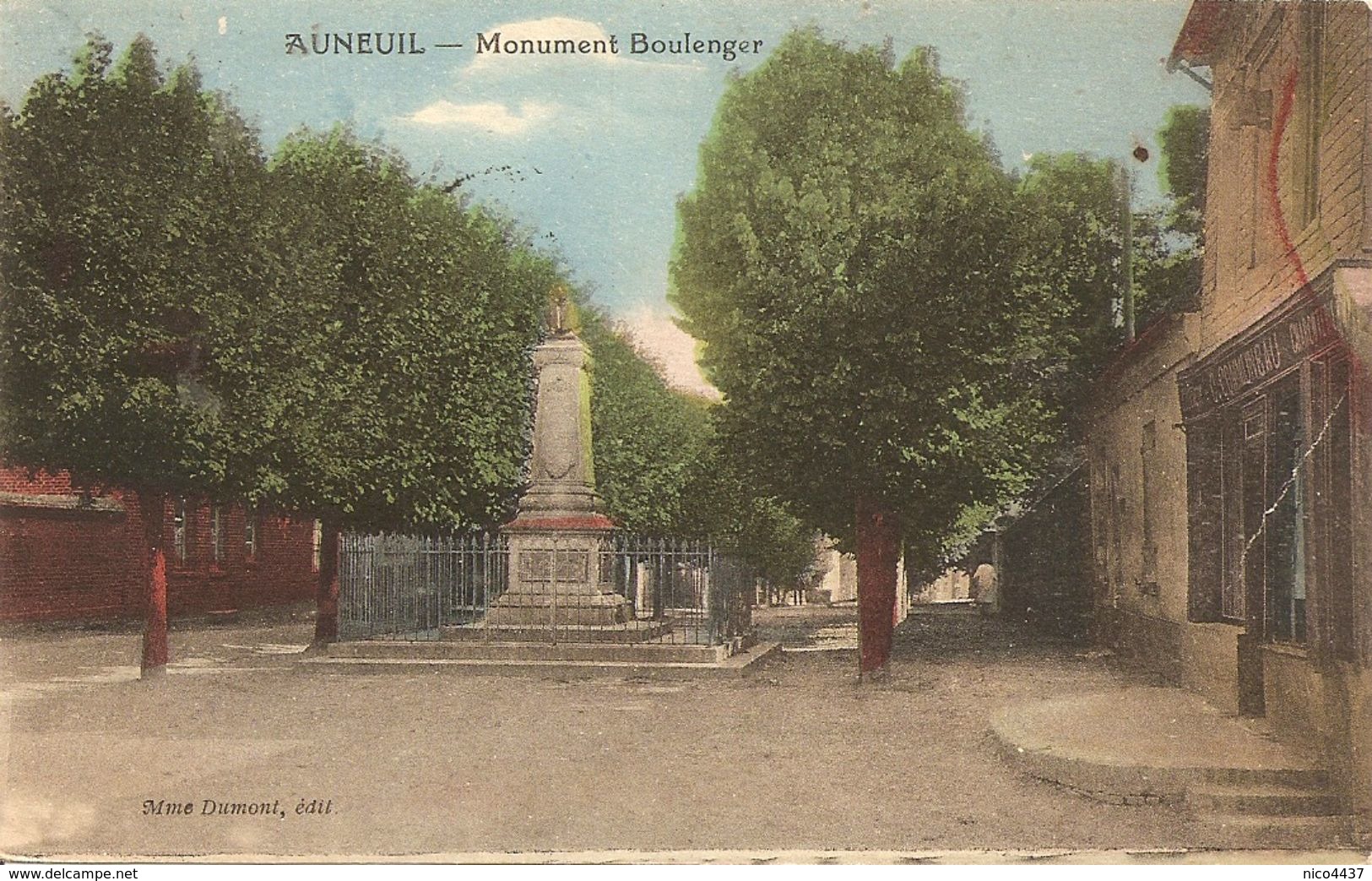 Cpa Auneuil Monuement Boulenger - Auneuil