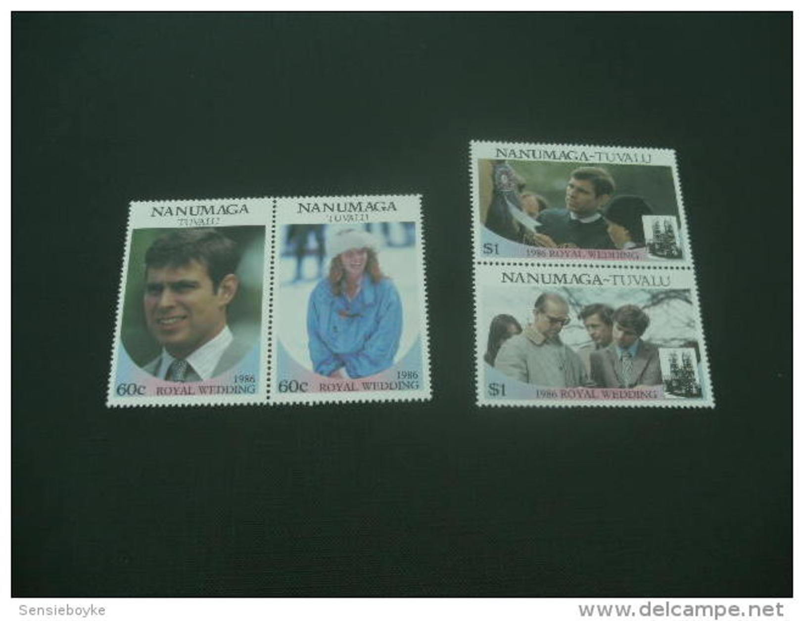 M1285- Set MNh Nanumaga  Tuvalu- 1986- Royal Wedding - Koniklijke Families