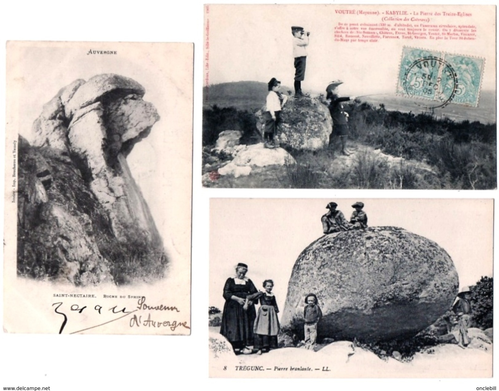 Dolmens Menhirs Roches Lot 8 Cartes Anciennes 1900-1910 état Superbe - Dolmen & Menhire