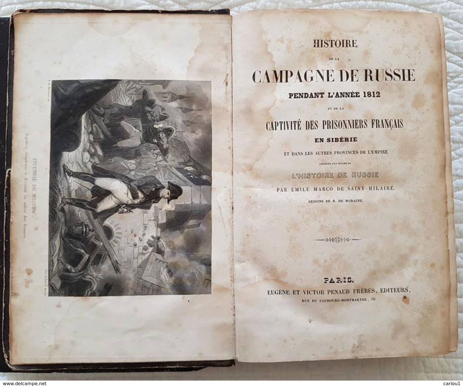 C1 NAPOLEON Saint Hilaire HISTOIRE CAMPAGNE RUSSIE 1812 EO ILLUSTRE COULEURS Complet - Français