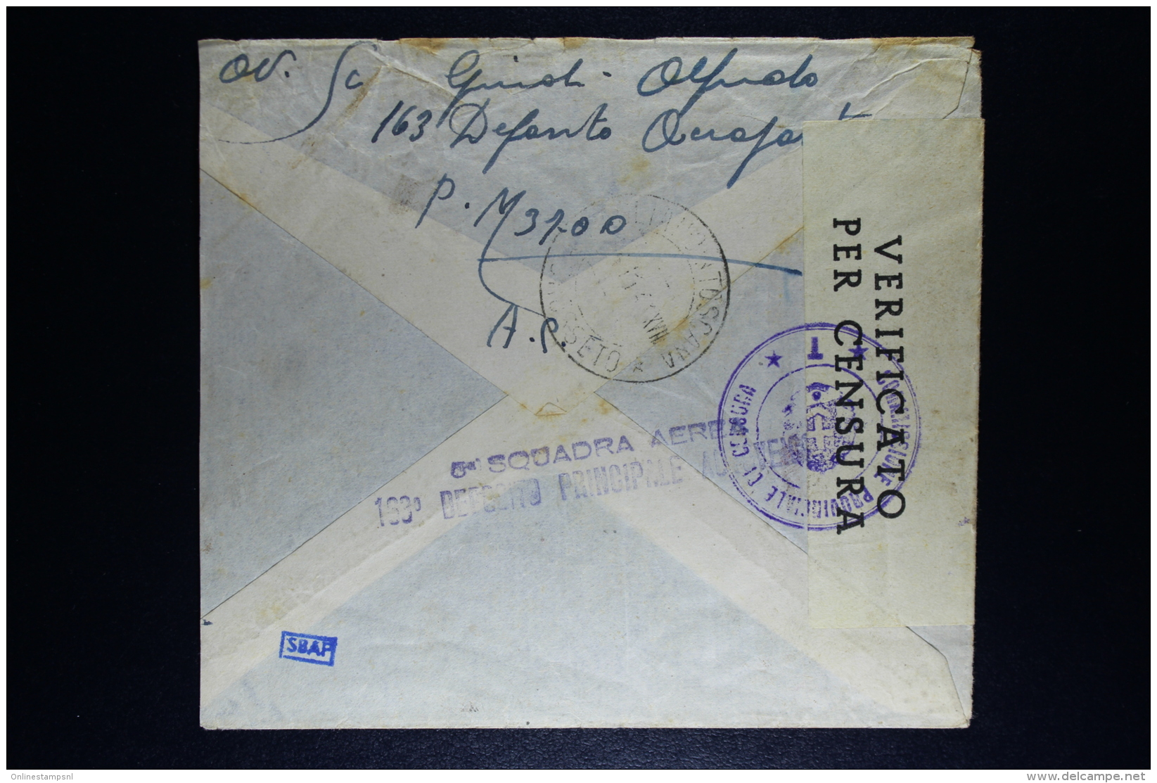 Libia:  Cover To Grosseto  1941 Censor Cancels And Strip Mixed Stamps Right Side Cut Of - Libya