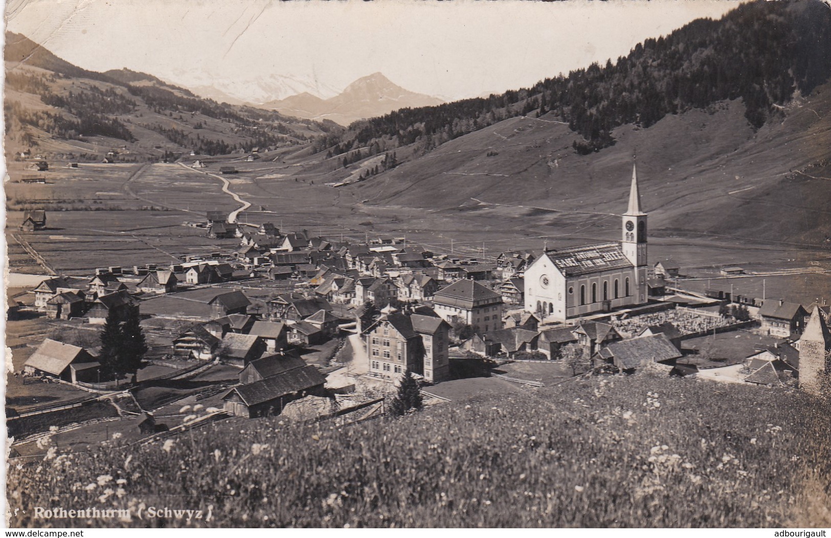 Suisse Rothenthrm Schwyz Eglise Vue Du Village Montagne - Altri & Non Classificati