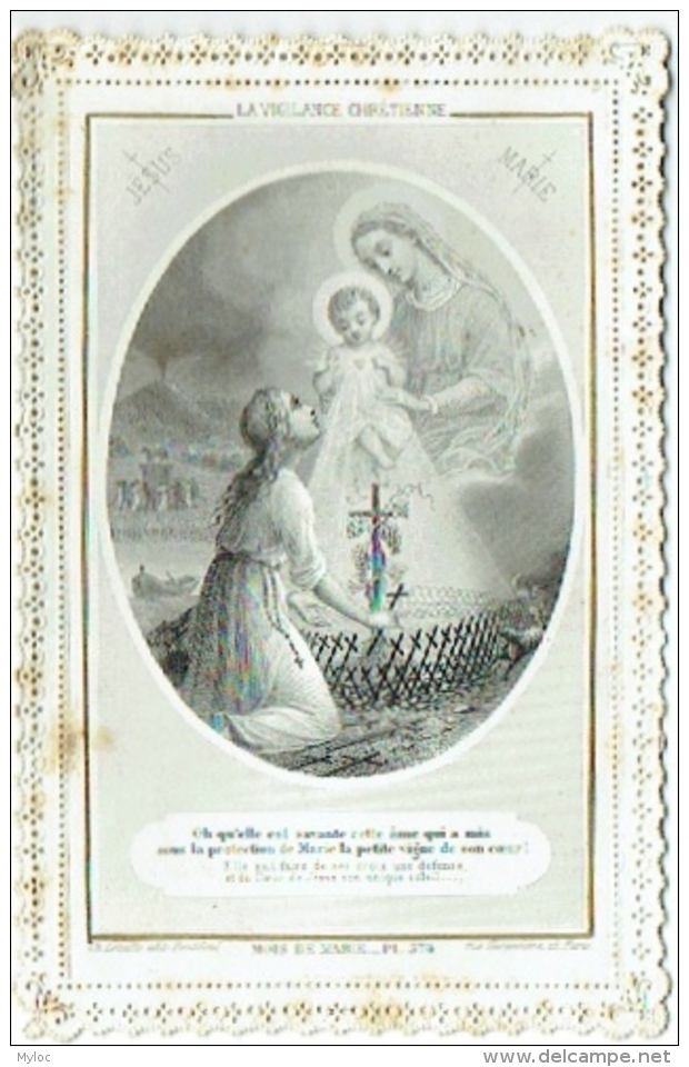 Image Religieuse. Canivet. Letaille à Paris. La Vigilance Chrétienne. 1871. - Imágenes Religiosas