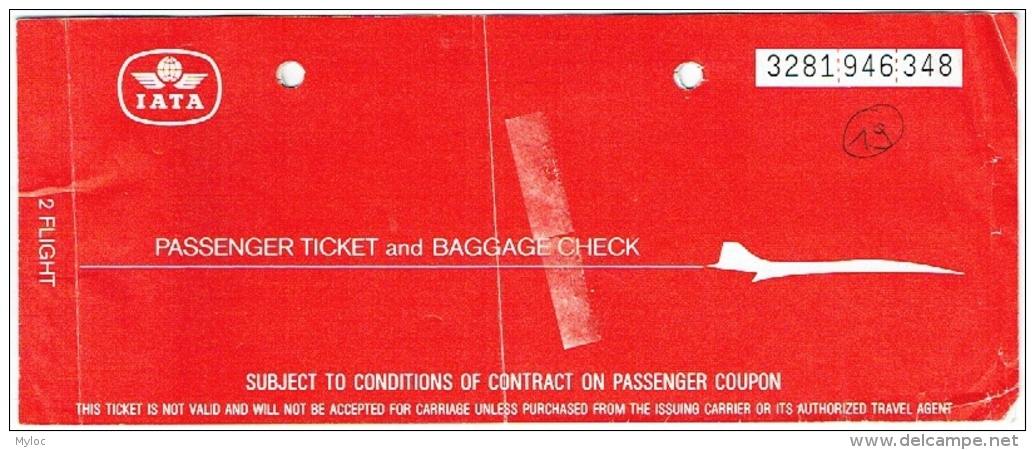 Ticket/Billet Avion. IATA. Brussels/Milan/Brussels. 1983. - Europa