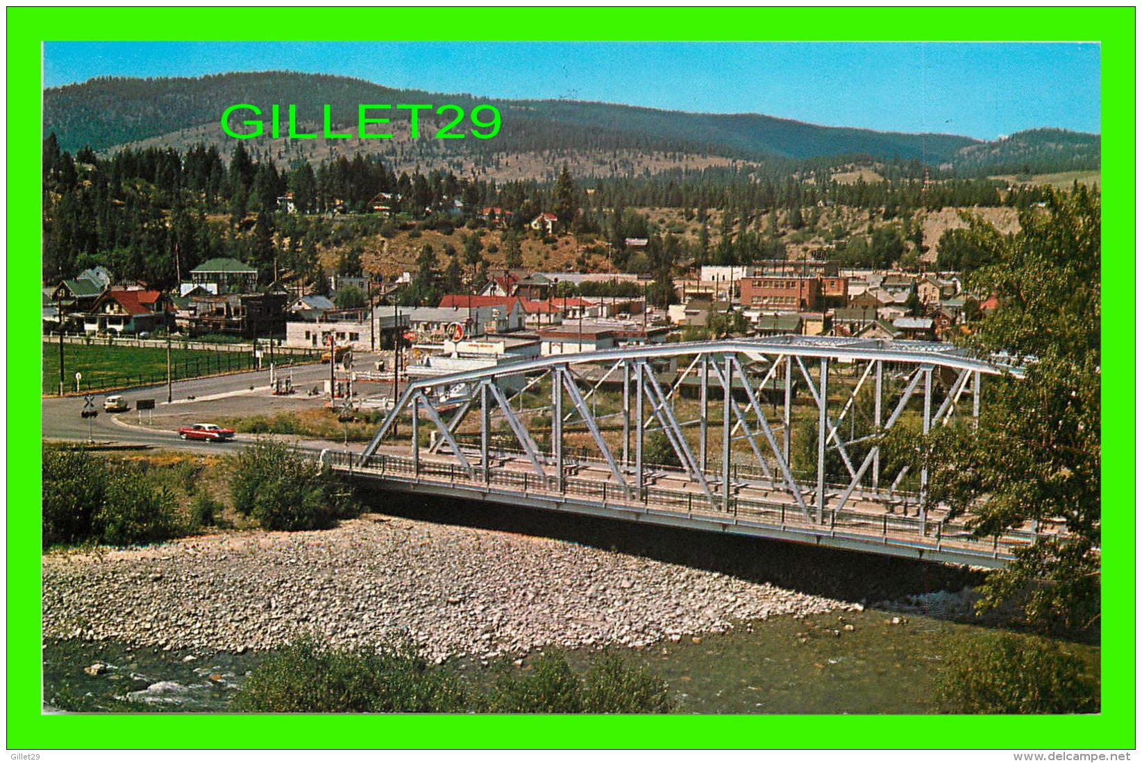 PRINCETON, BRITISH COLUMBIA -  SIMILKAMEEN RIVER BRIDGE - STELLING COLOR CARD - - Princeton