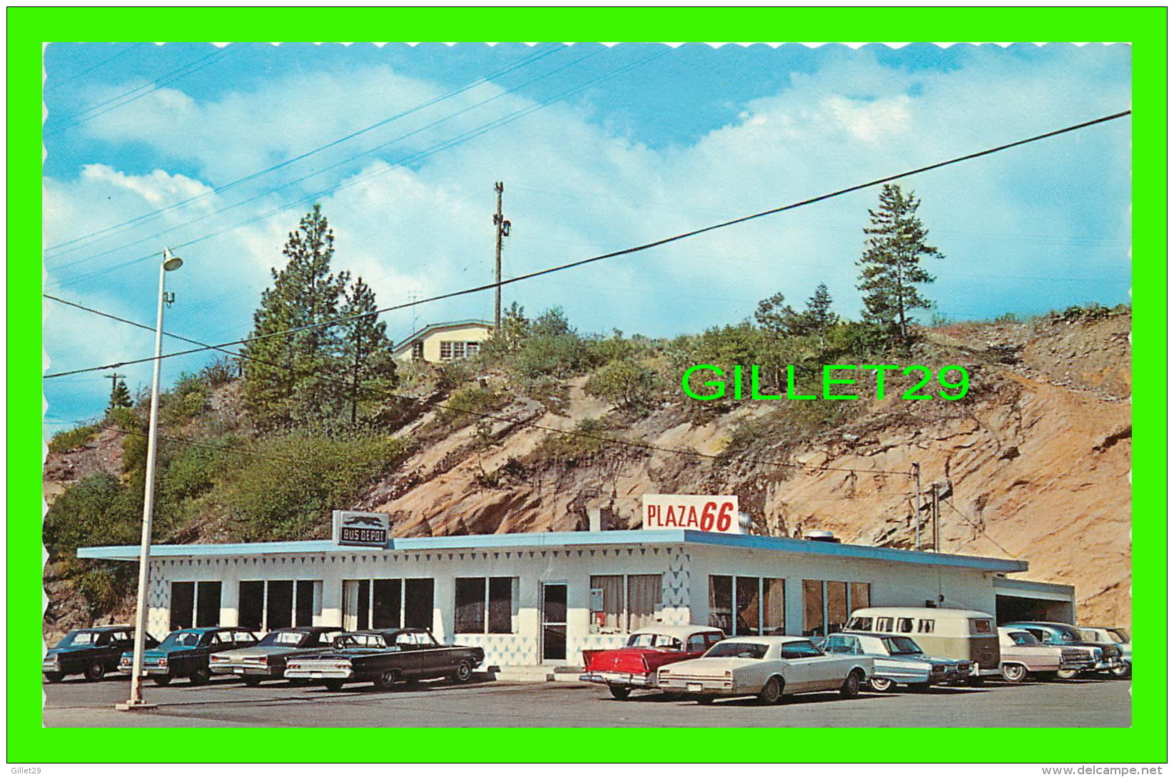 PRINCETON, BRITISH COLUMBIA - PRINCETON BUS DEPOT &amp; CAFE - SIMILKAMEEN VALLEY -  PUB. BY J. H. BELL - - Princeton