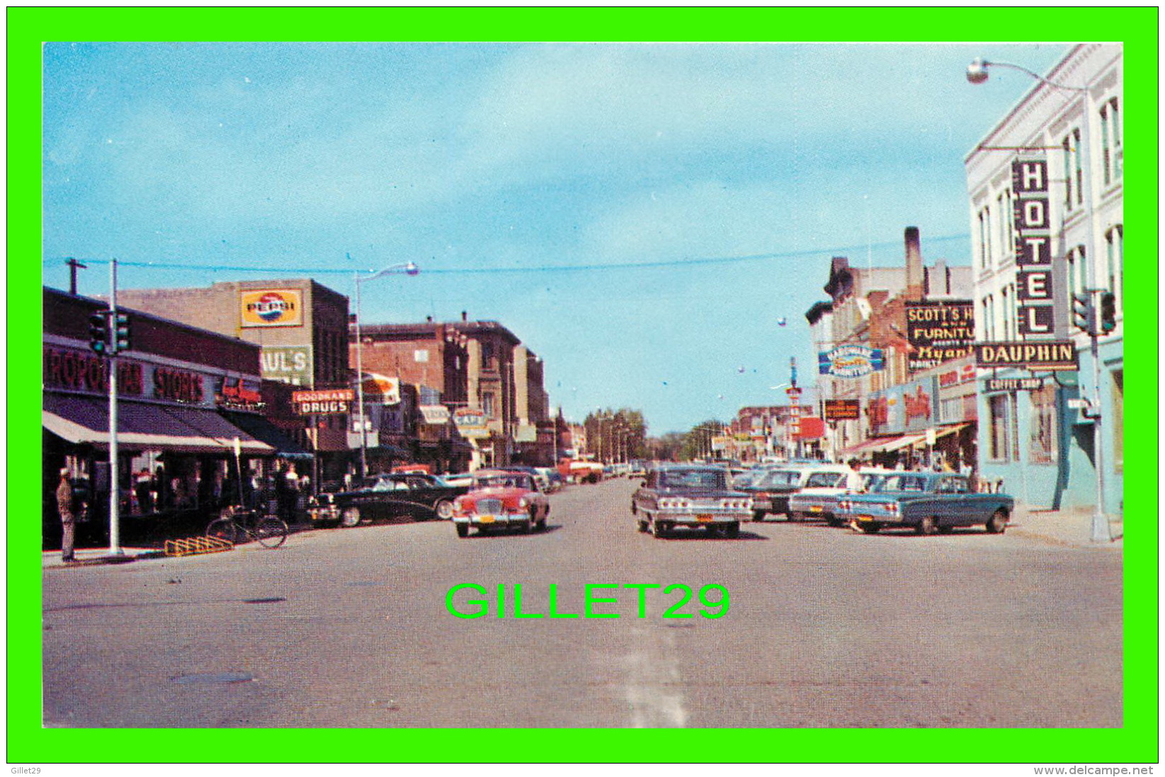 DAUPHIN, MANITOBA - DAUPHIN MAIN STREET LOOKIN NORTH -  PHOTO, R.J. BOB SNAZEL - - Dauphin