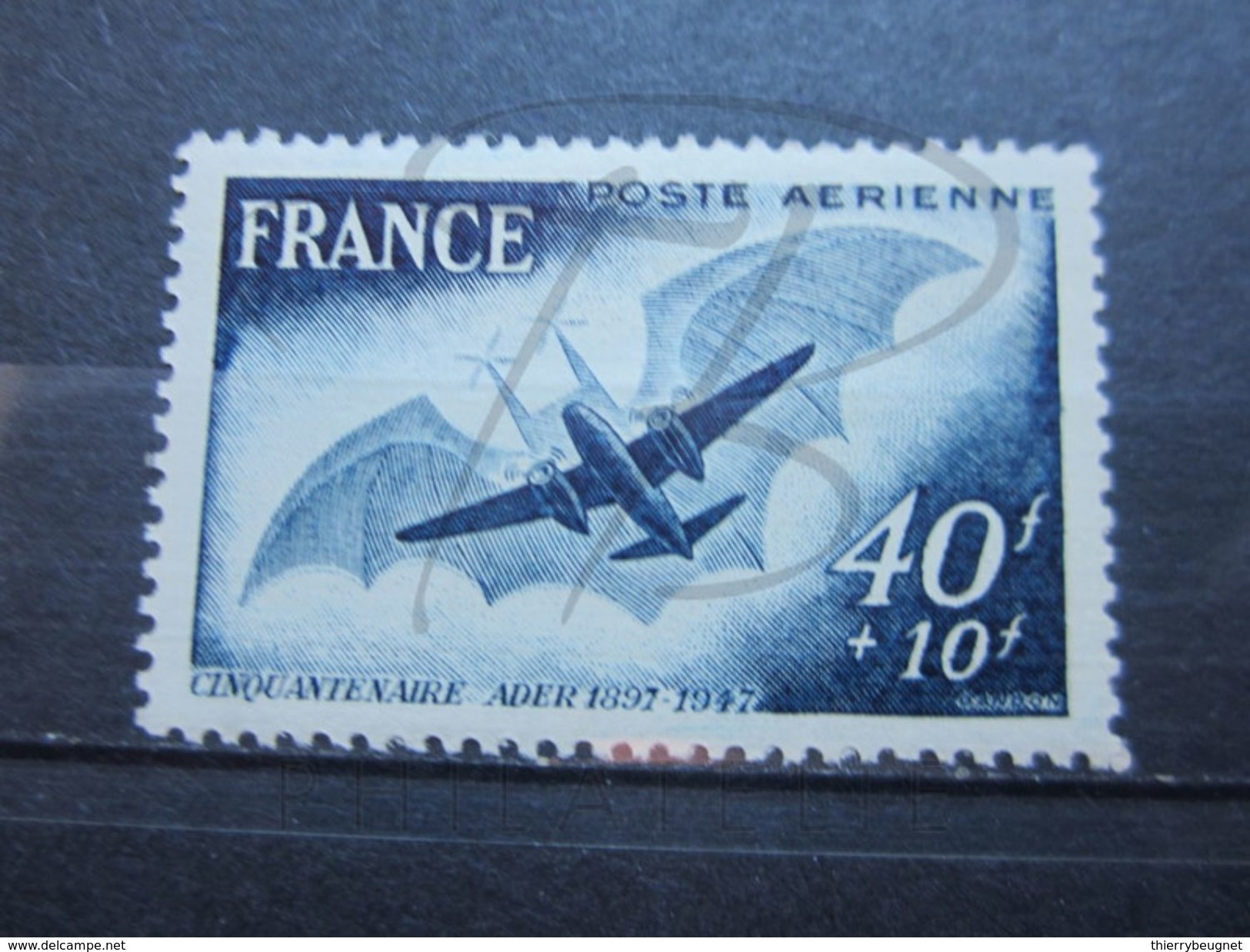 VEND BEAU TIMBRE DE POSTE AERIENNE DE FRANCE N° 23 , PAPIER JAUNATRE , XX !!! - 1927-1959 Neufs