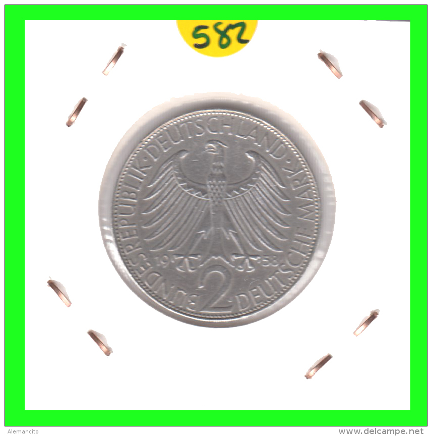 GERMANY  MONEDA DE 2 DM.  AÑO 1958-J - 2 Mark