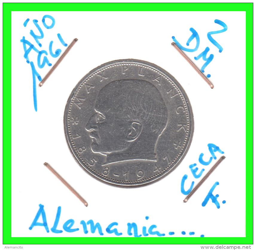 GERMANY  MONEDA DE 2 DM.  AÑO 1961-F - 2 Mark