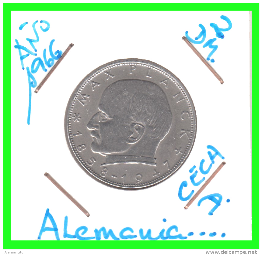 GERMANY  MONEDA DE 2 DM.  AÑO 1966-D - 2 Marcos