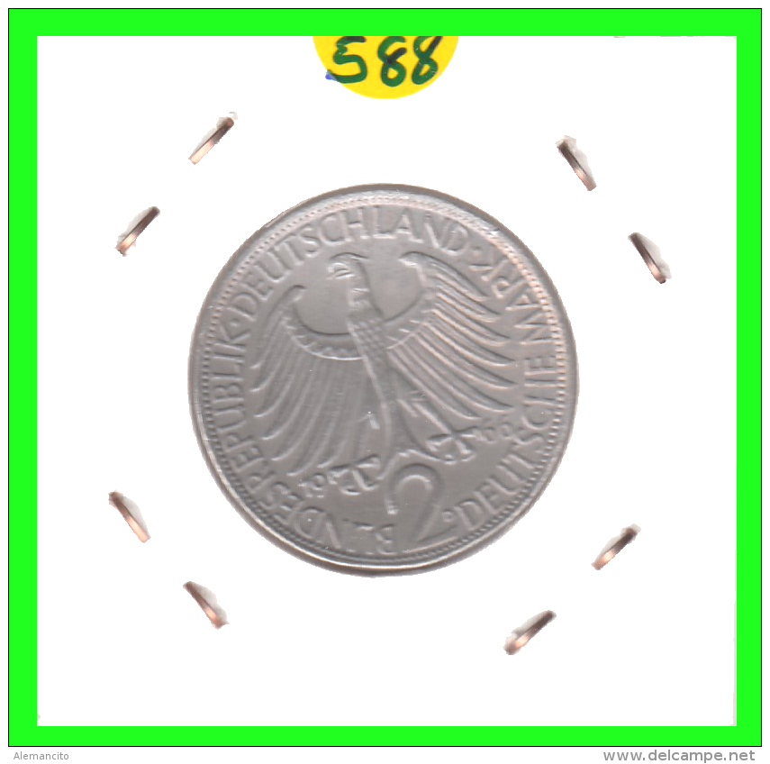 GERMANY  MONEDA DE 2 DM.  AÑO 1966-D - 2 Marchi