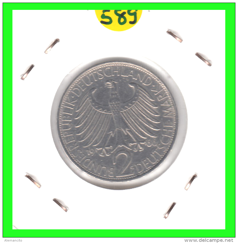 GERMANY  MONEDA DE 2 DM.  AÑO 1966-G - 2 Marcos