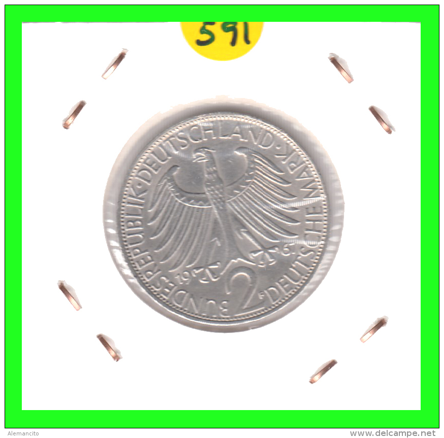 GERMANY  MONEDA DE 2 DM.  AÑO 1967-F - 2 Marcos