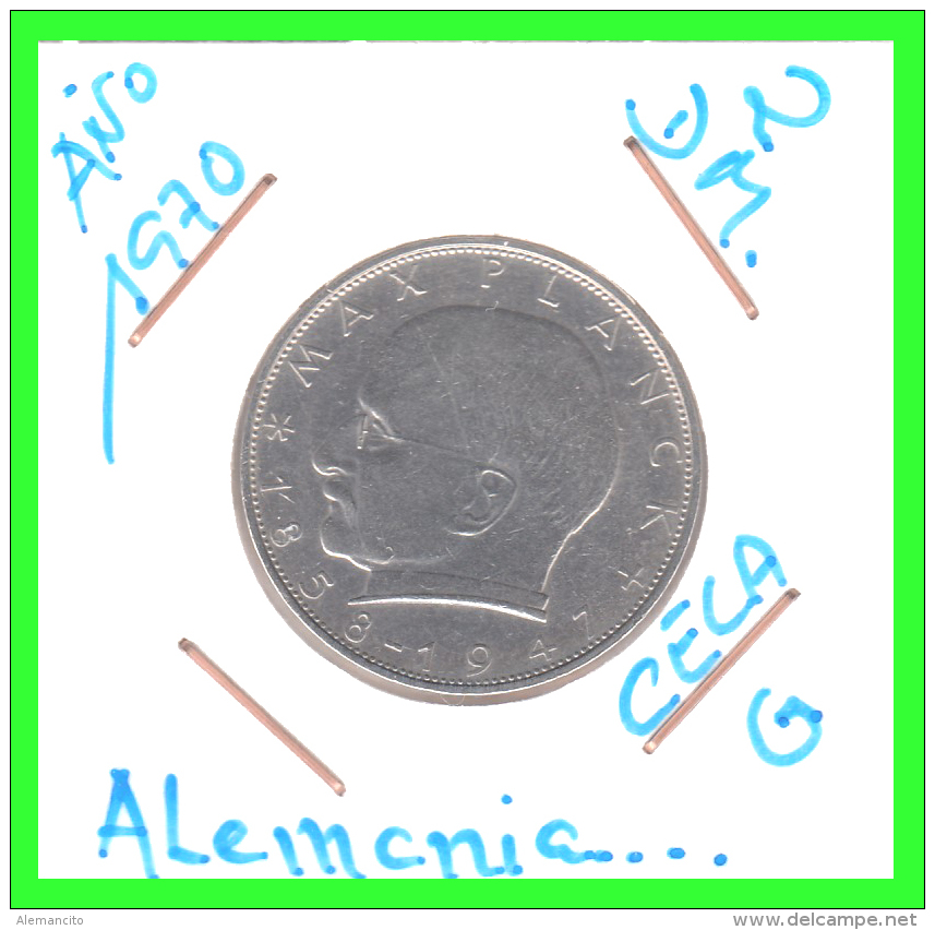 GERMANY  MONEDA DE 2 DM.  AÑO 1970-G - 2 Marcos