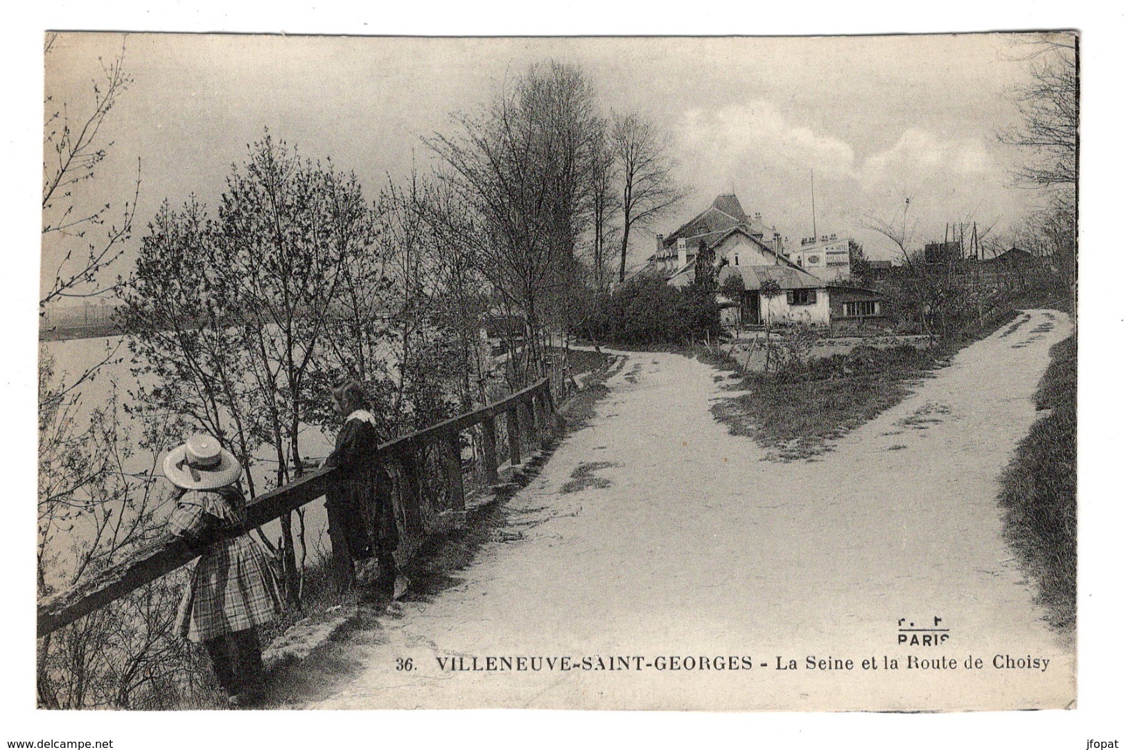 94 VAL DE MARNE - VILLENEUVE SAINT GEORGES La Seine Et La Route De Choisy (voir Descriptif) - Villeneuve Saint Georges