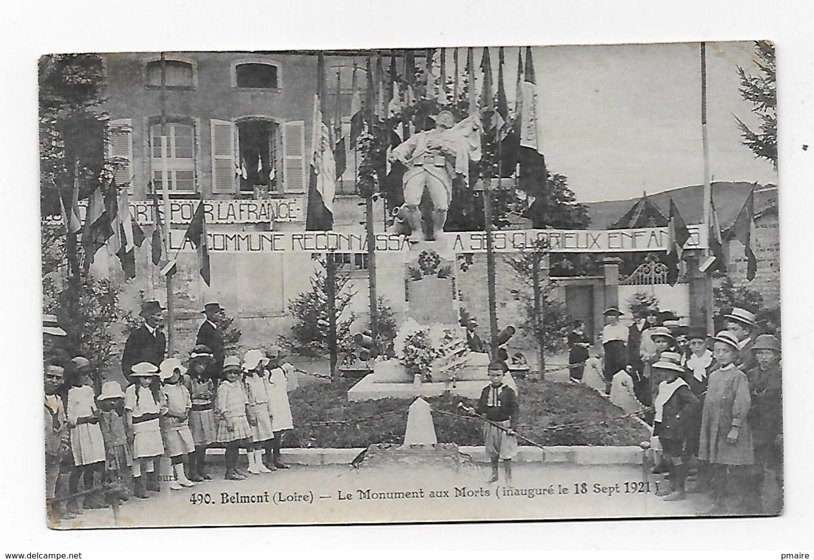 CPA 42 BELMONT Le Monument Aux Morts Inauguré Le 18 Sept 1921 - Belmont De La Loire