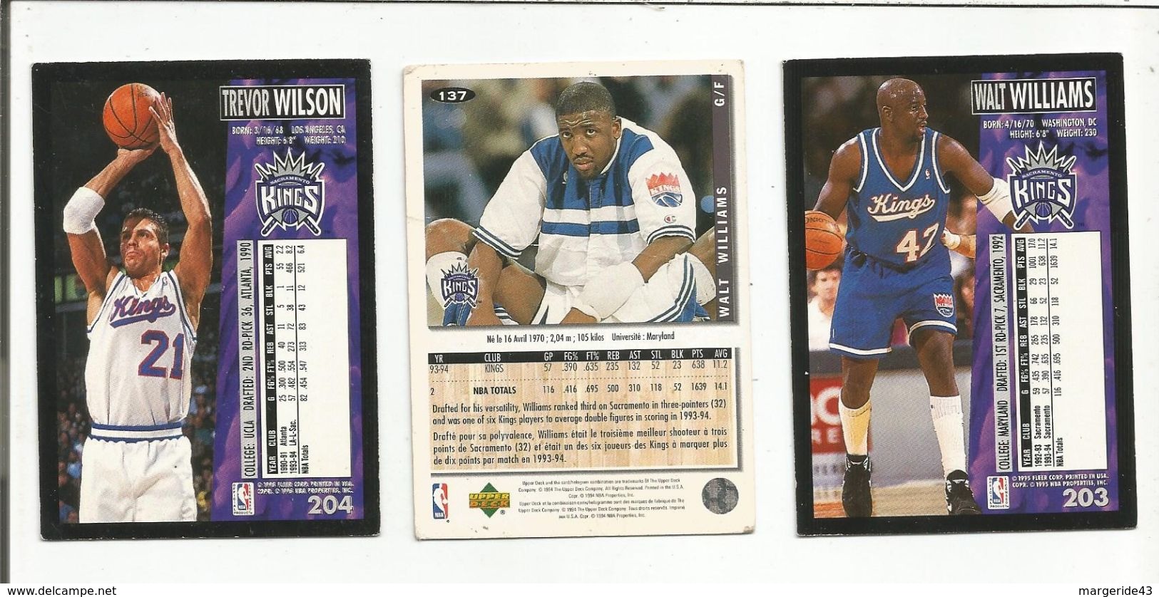 LOT DE CARTES BASKETBALL AMERICAIN