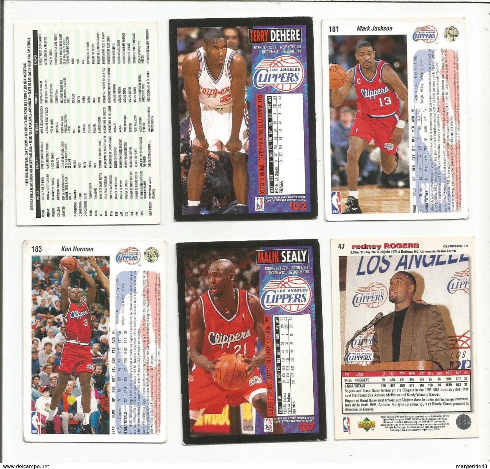 LOT DE CARTES BASKETBALL AMERICAIN