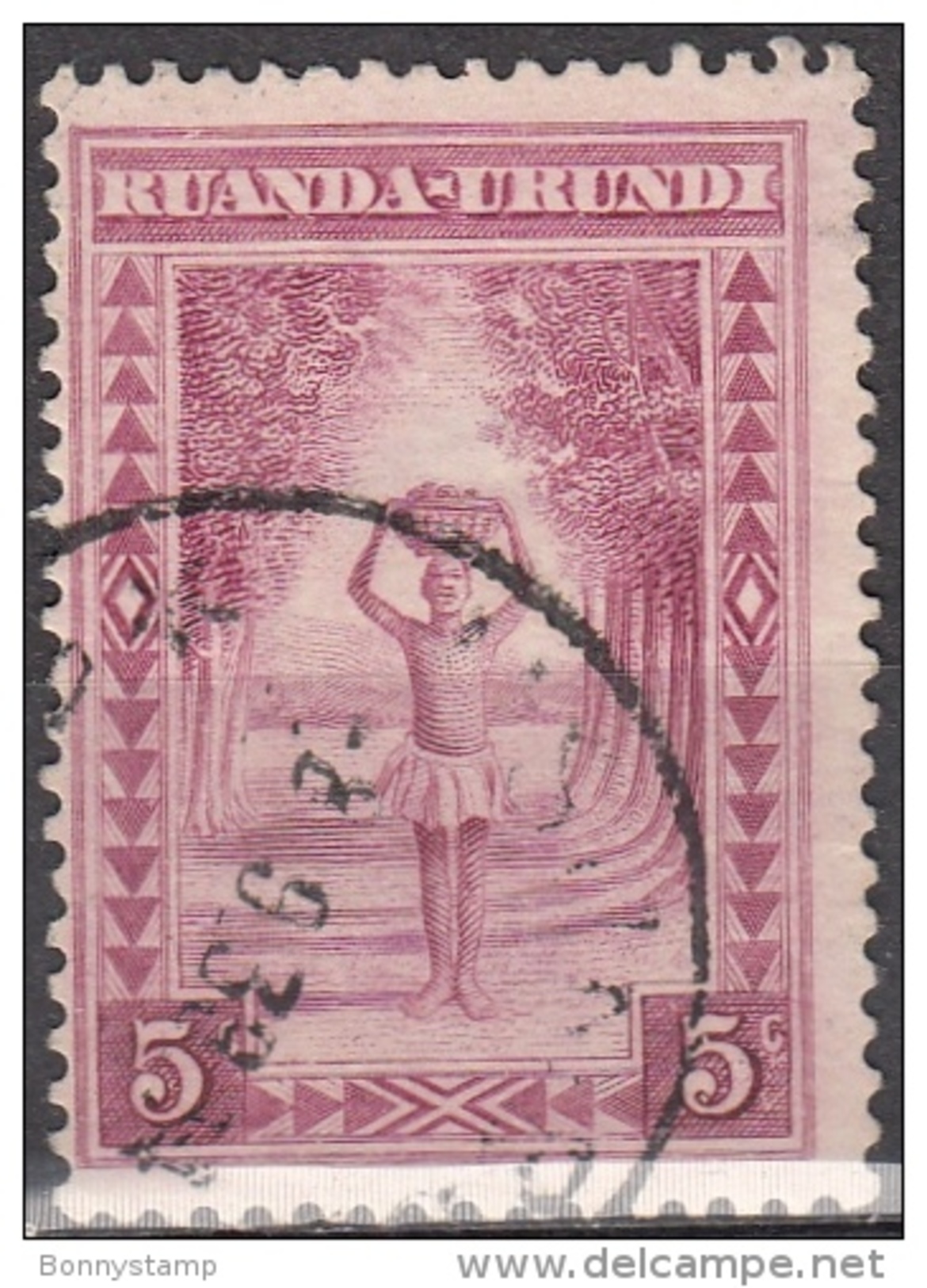 Ruanda-Urundi, 1931/38 - 5c Porter - Nr.37 Usato° - Usati