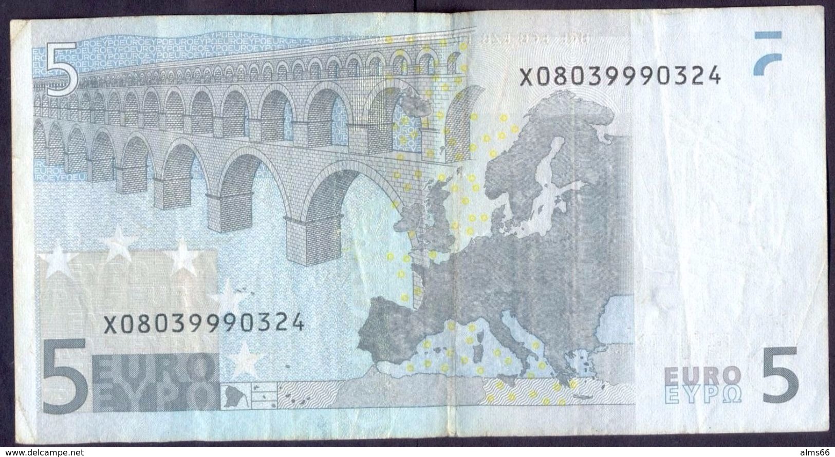 Euronotes 5 Euro 2002 VF < X >< P007 > Germany Duisenberg Rare - 5 Euro