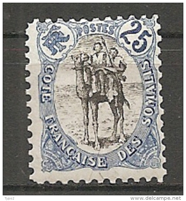 C  SOMALIS - Yv. N° 60   *  25c  Méhariste  Cote  18 Euro  BE R 2 Scans - Unused Stamps