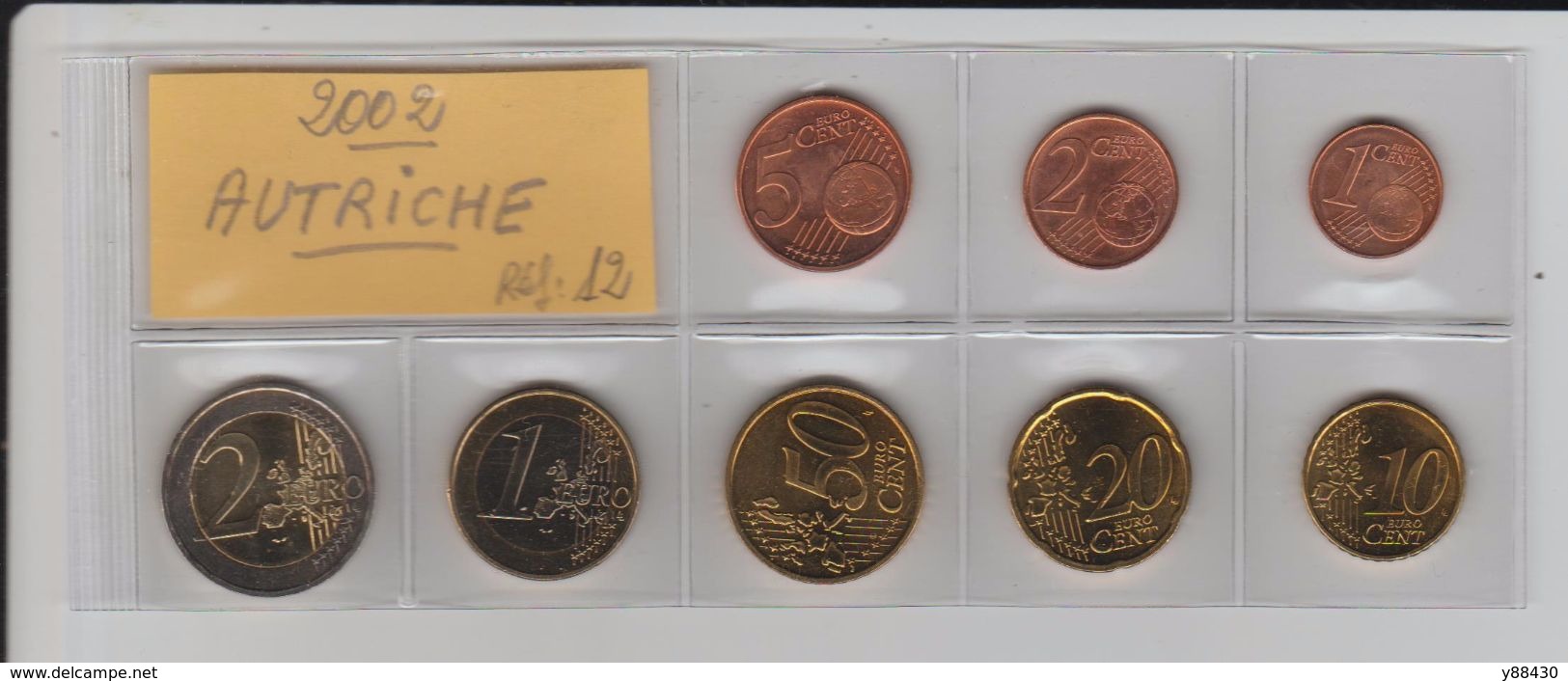 2002 - AUTRICHE - Série Des 8 Pièces Euro. - Provenance De Rouleaux -  Voir Les 2 Scannes. - Austria