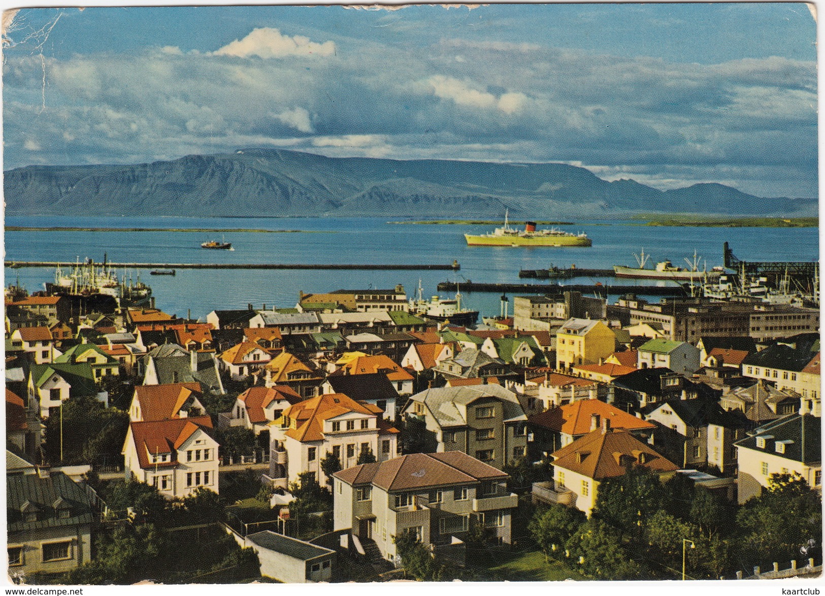 Ísland - Iceland - Reykjavík: View Towards The Harbour And Mt. Esja - (Passengership) - 1968 - IJsland