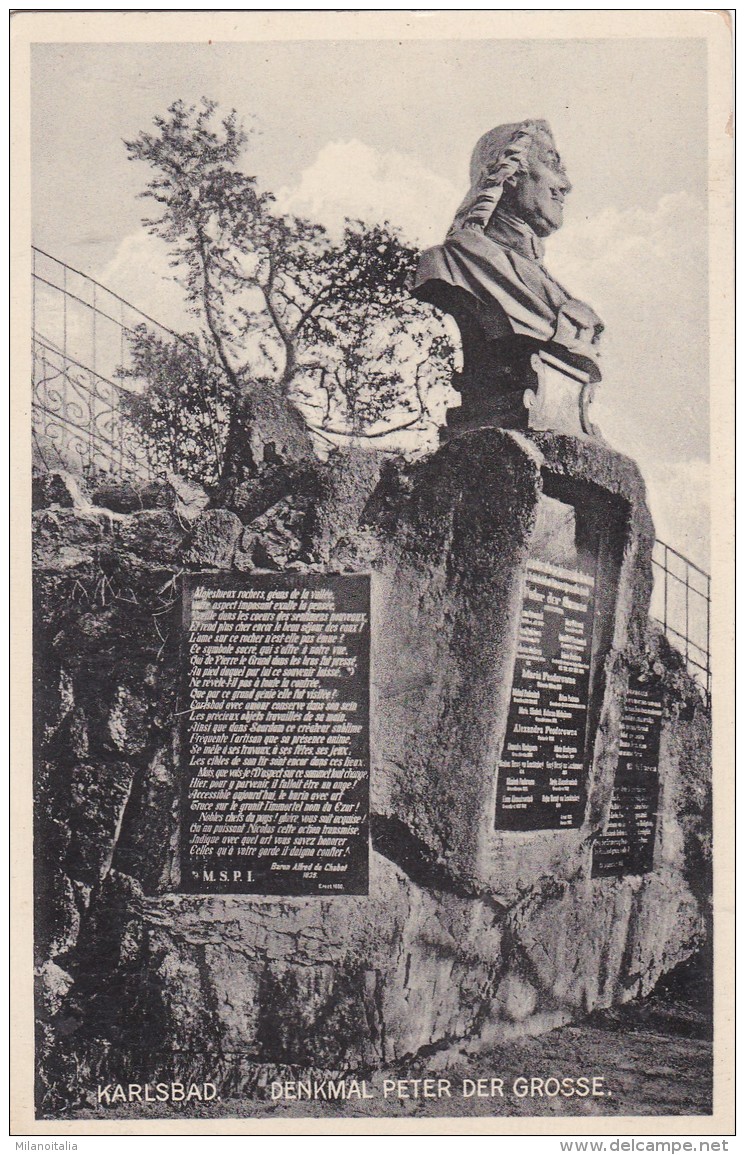 Karlsbad - Denkmal Peter Der Grosse (412) * 27. 8. 1932 - Tsjechië