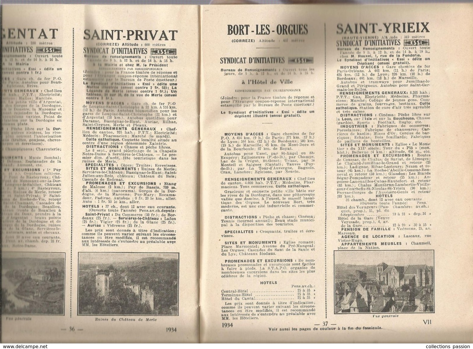 Publicité Régionale ,Limousin , Marche , Quercy , Périgord ,1934 , 56 Pages ,8 Scans  , Frais Fr 3.55 E - Limousin