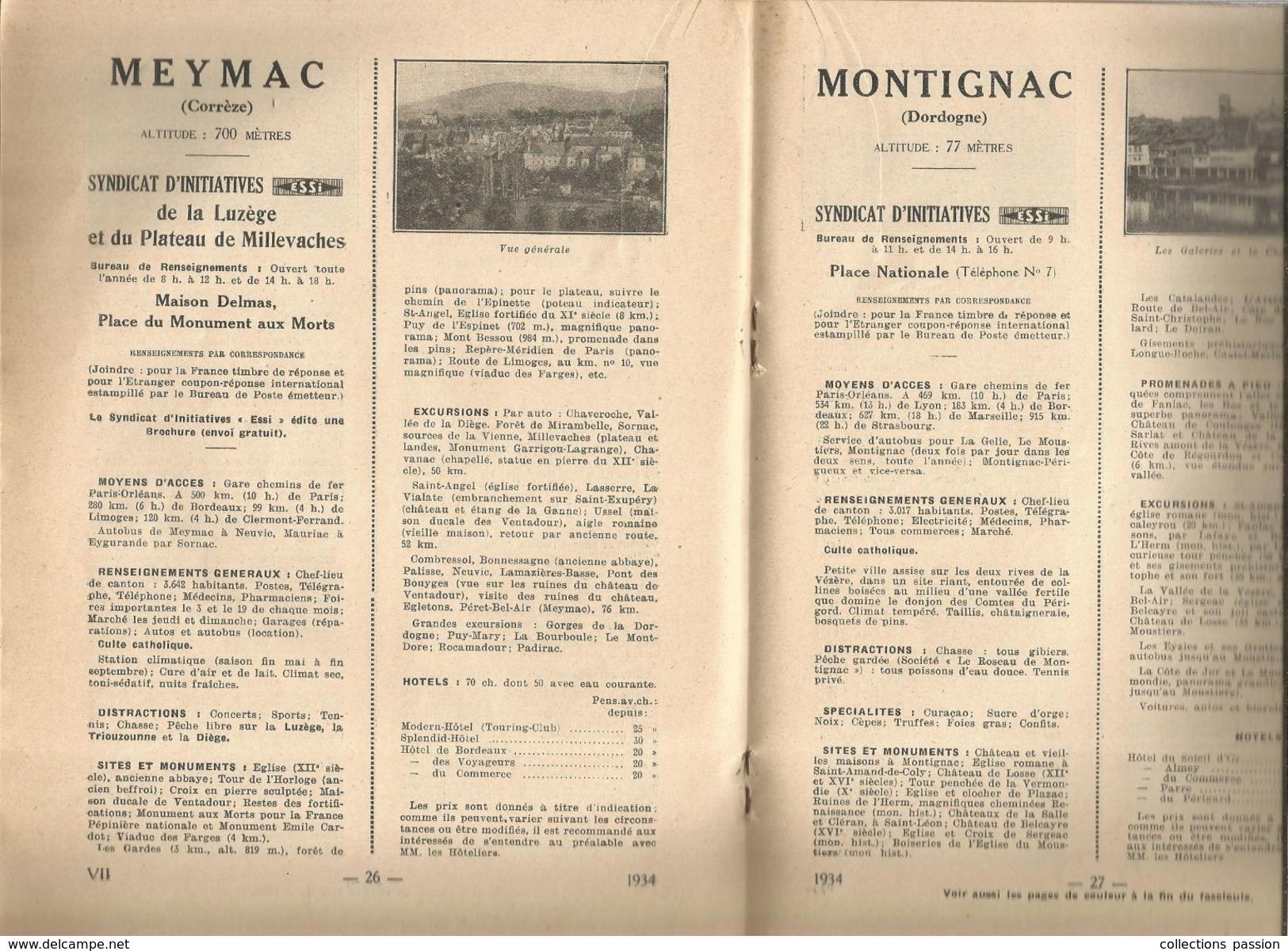 Publicité Régionale ,Limousin , Marche , Quercy , Périgord ,1934 , 56 Pages ,8 Scans  , Frais Fr 3.55 E - Limousin