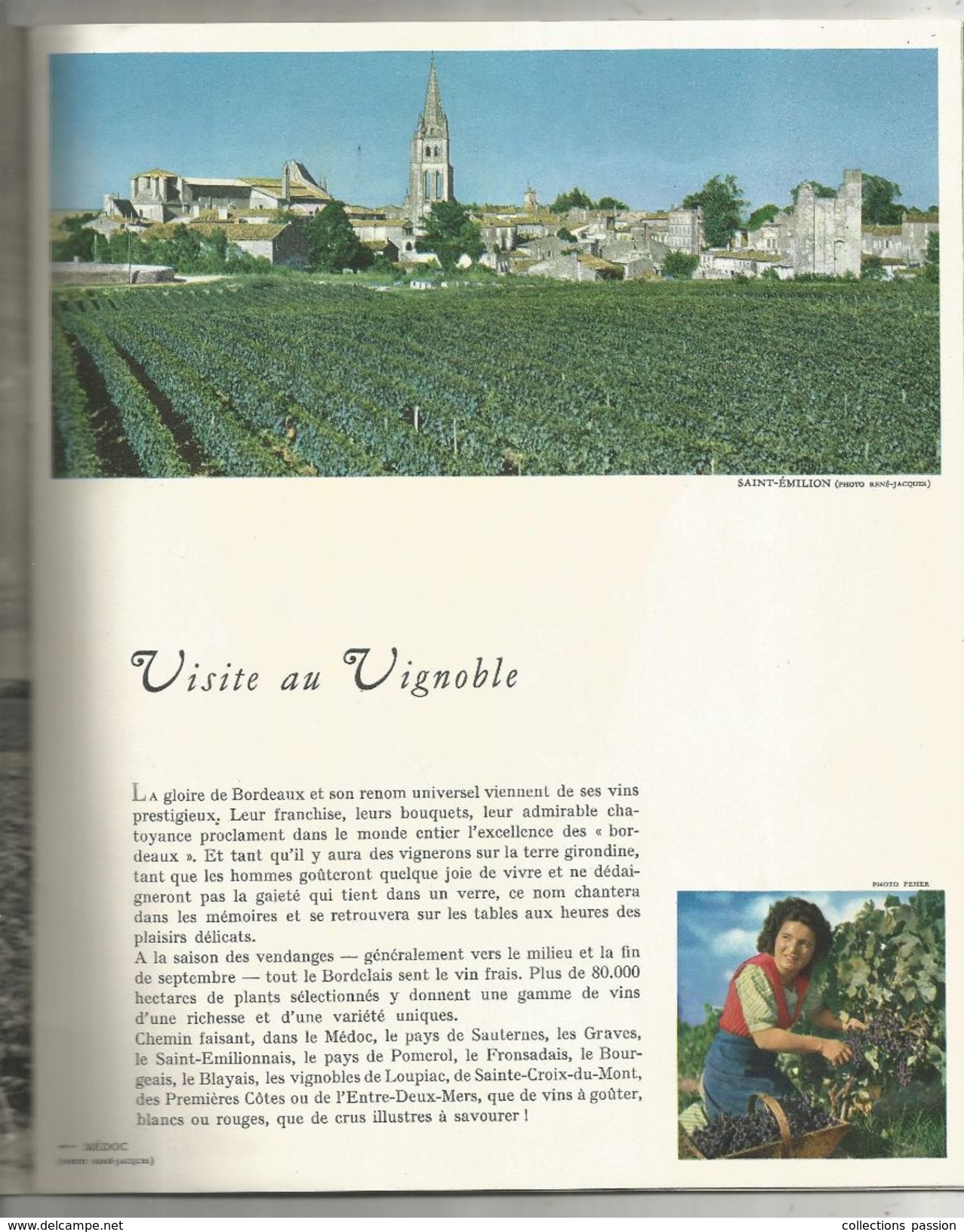 BORDEAUX Et Ses VINS , Régionalisme , Aquitaine , Gastronomie , 19 Pages , 7 Scans  , Frais Fr 2.70 E - Gastronomie