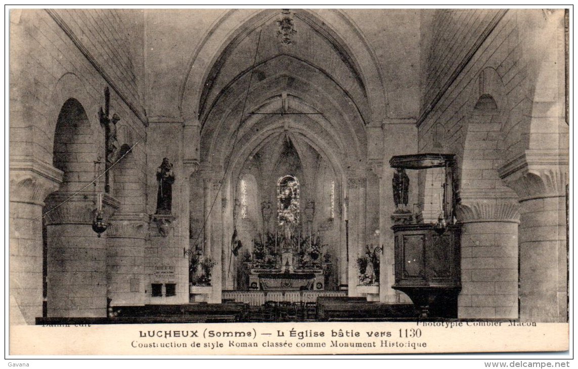 80 LUCHEUX - L'église Batie Vers 1130 - Lucheux