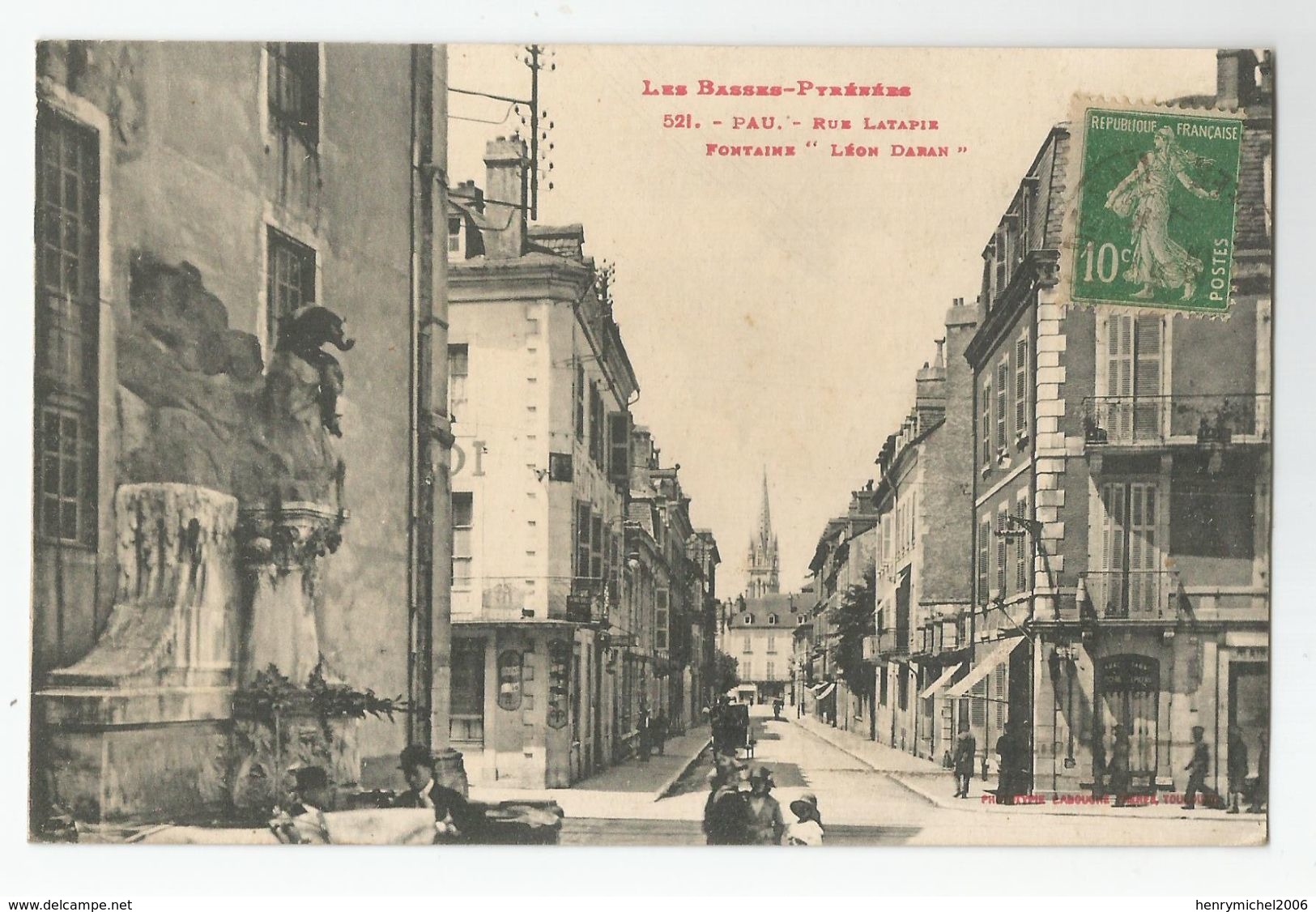 64 Pau Rue Latapie Fontaine Léon Daran 1923 - Pau