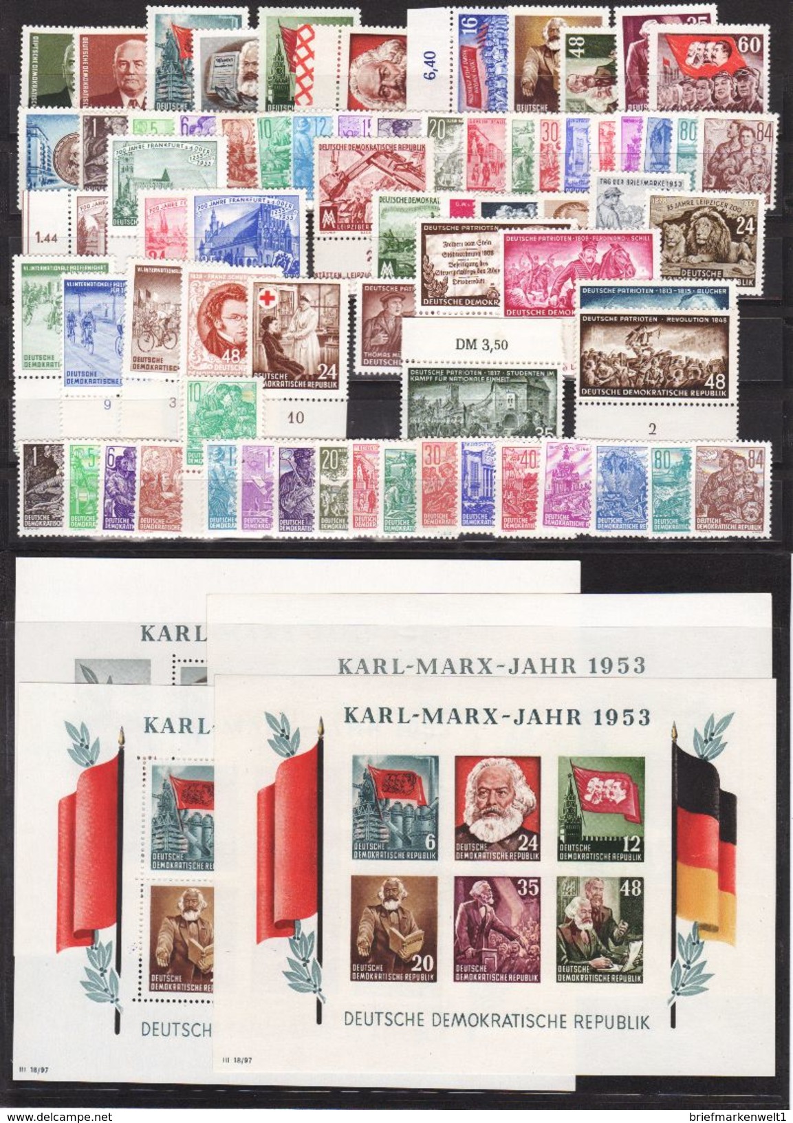 DDR, Kpl. Jahrgang 1953**, Mi. 820,- Euro (K 181) - Ungebraucht