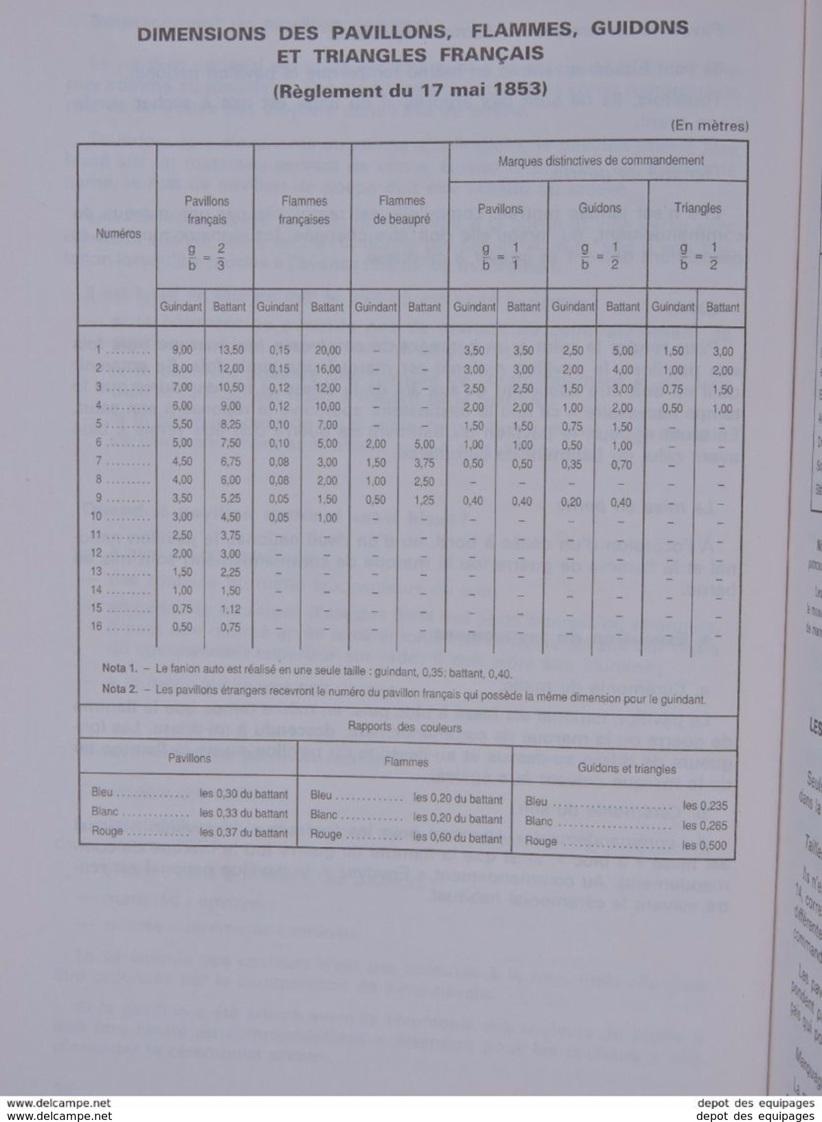 PAVILLON FRANCE MARINE NATIONALE CAPITAINE de VAISSEAU CHEF de DIVISION CVD n°6 - c taille 6 état neuf