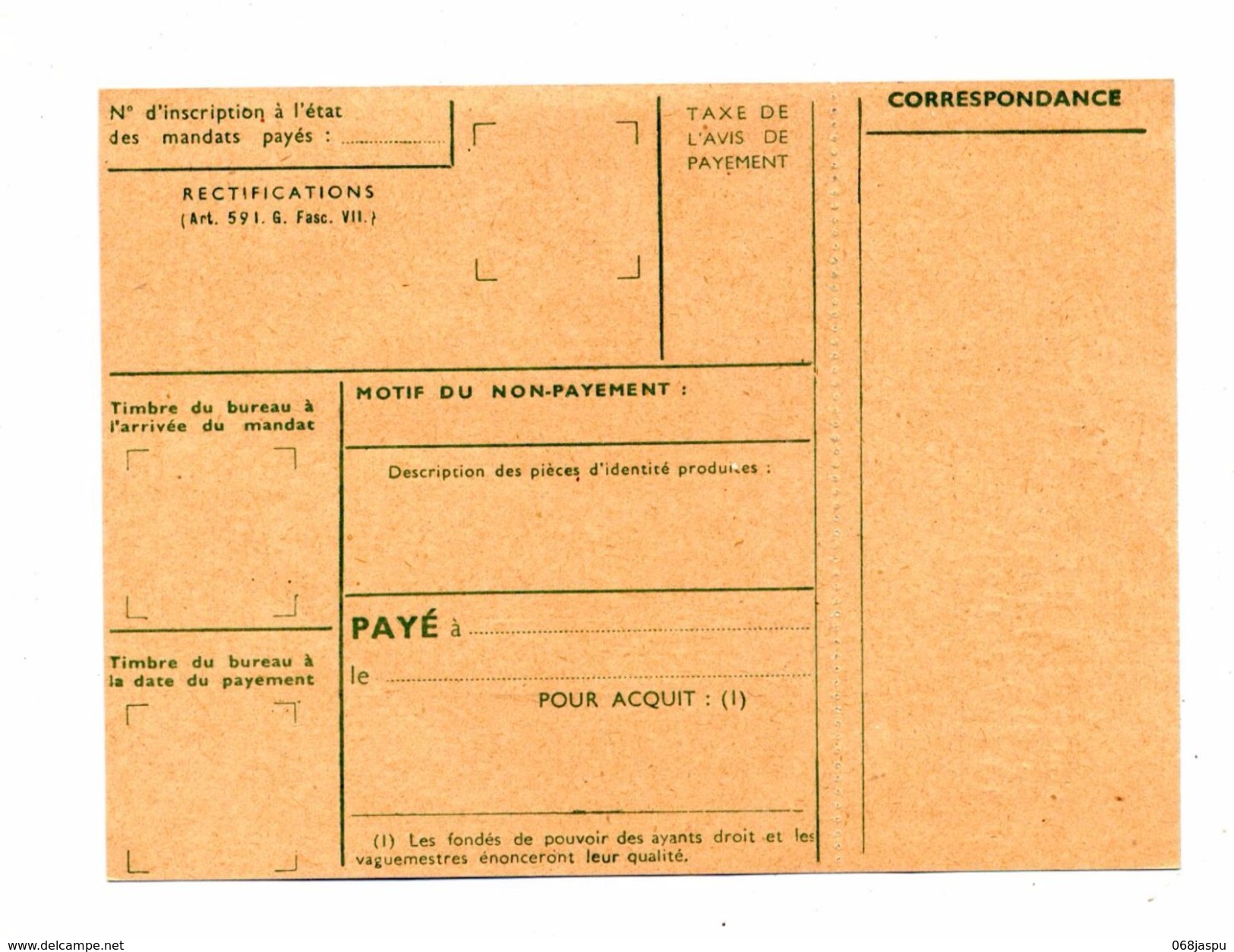 Mandat Carte CH 1419 Rempli Le Perreux - Documents Of Postal Services