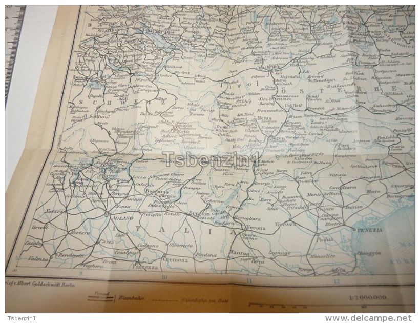 Eisenbahnrouten Nach Dem Salzkammergut Und Nach Tirol Austria 1914 - Topographische Karten