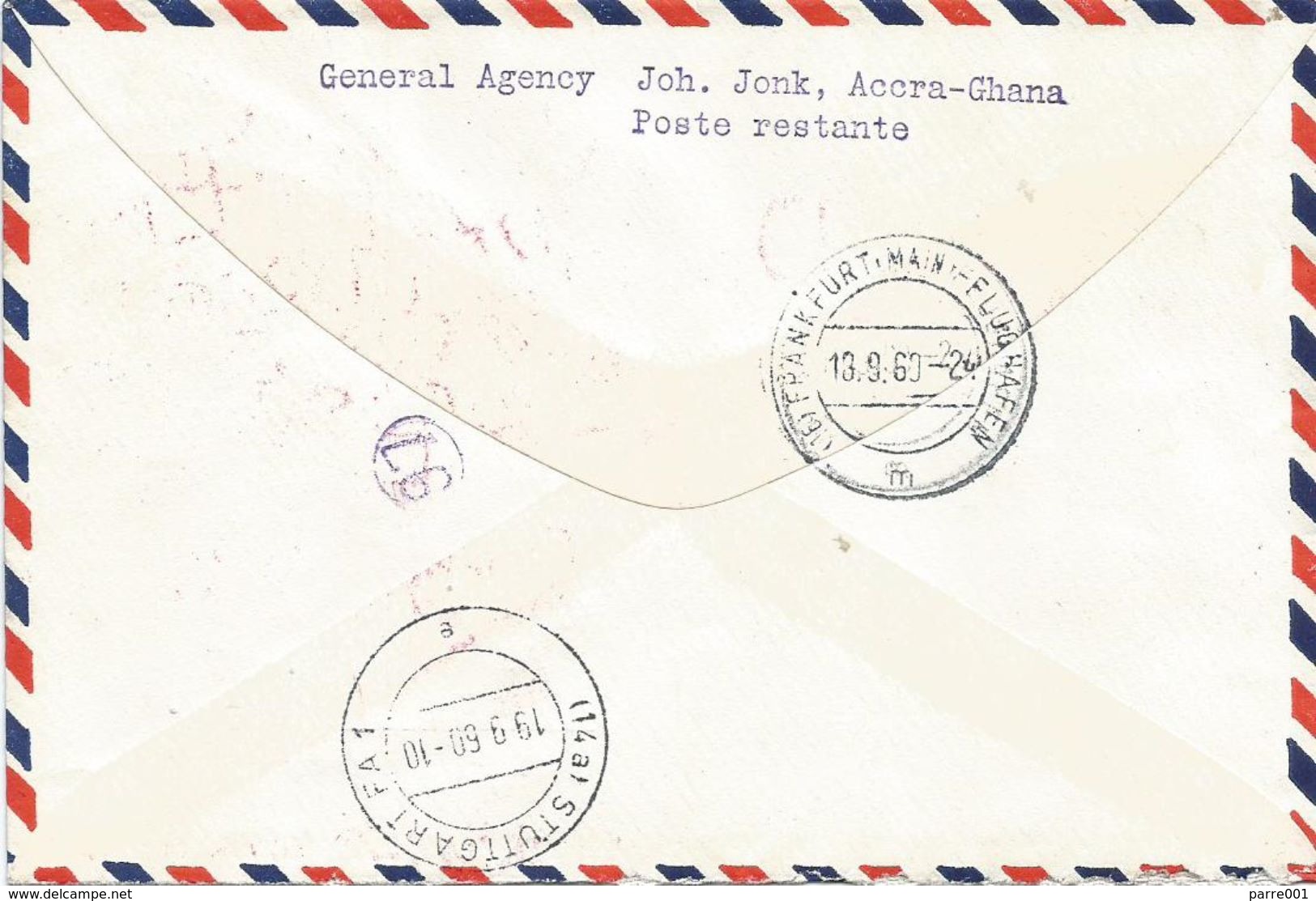 Ghana 1960 Accra Kwame Nkrumah Unperforated Torch Express Cover - Ghana (1957-...)