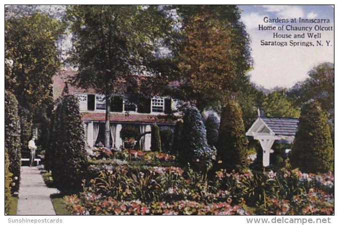 New York Saratoga Springs Gardens At Inniscara Home Of Chauncey Olcott House And Well - Saratoga Springs