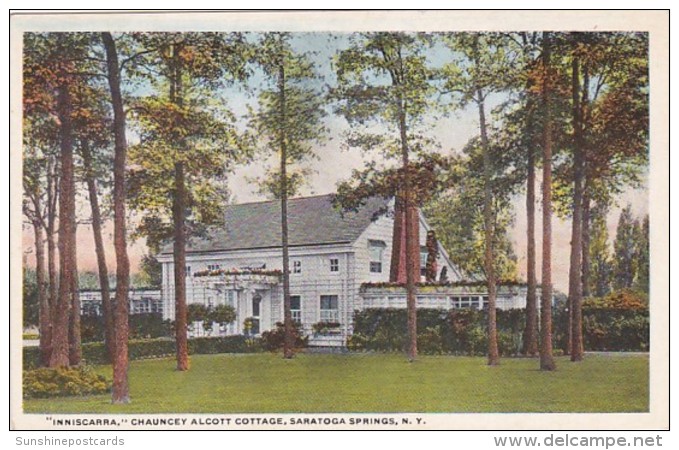 New York Saratoga Springs Inniscara Chauncey Olcott Cottage Curteich - Saratoga Springs