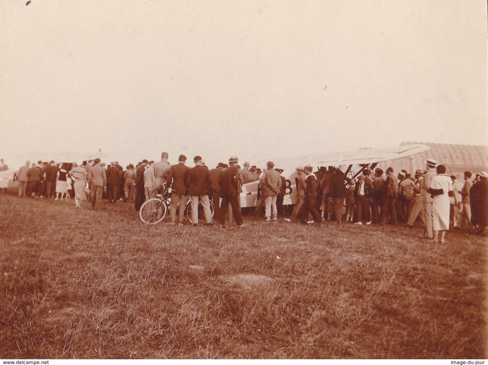 Photo Ancienne Lot 2 Photos  Avion A Identifier  Aerodrome Orly Aout 1932 - Aviation