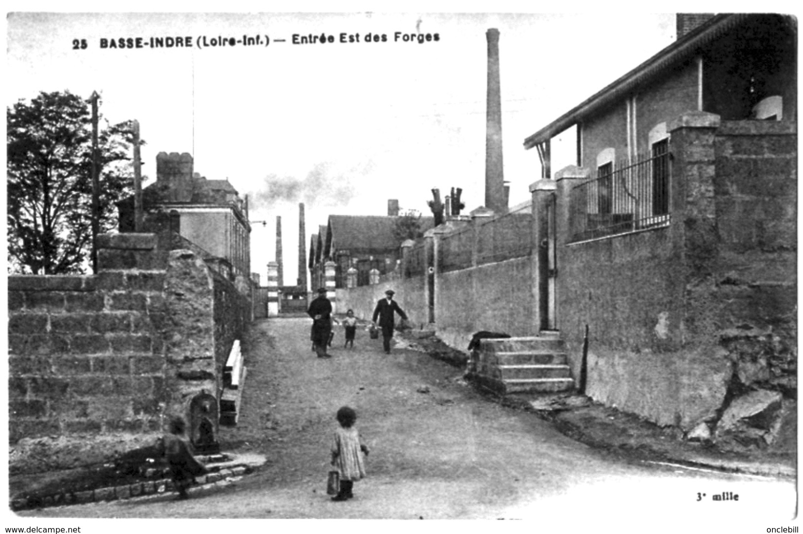 Basse Indre Loire Atlantique Entrée Forges Animée Circulé 1929 état Superbe - Basse-Indre