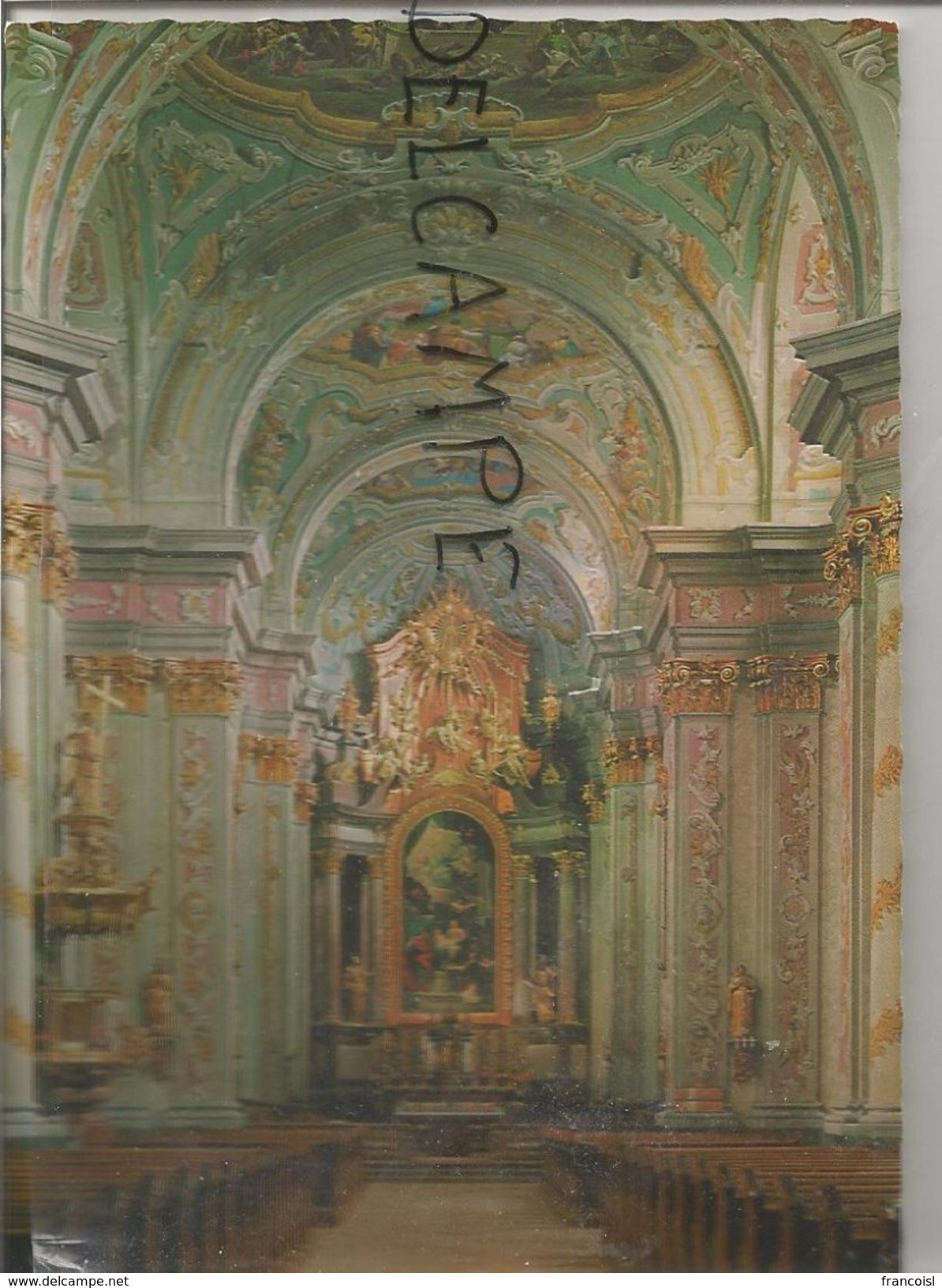 Eglise Abbatiale De Herzogenburg. Vue Sur L'autel , Colonnes Et Plafond. - Herzogenburg