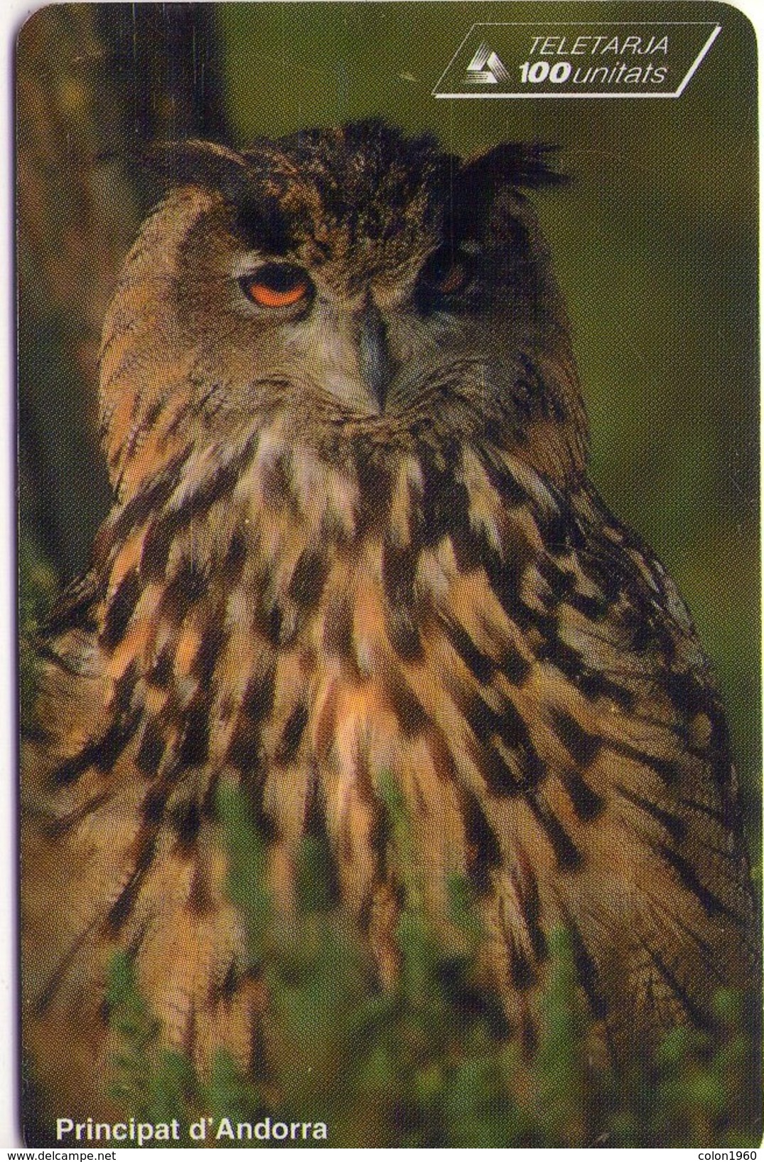 ANDORRA. FAUNA. BUHO - Eagle Owl. 1997-11. 20000 Ex. AD-STA-0082. (075) - Gufi E Civette