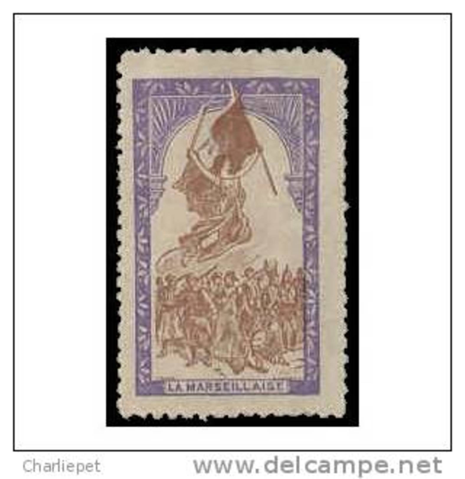 France WWI 1915 La Marseillaise Vignette  Military Heritage Poster Stamp - Philatelic Fairs